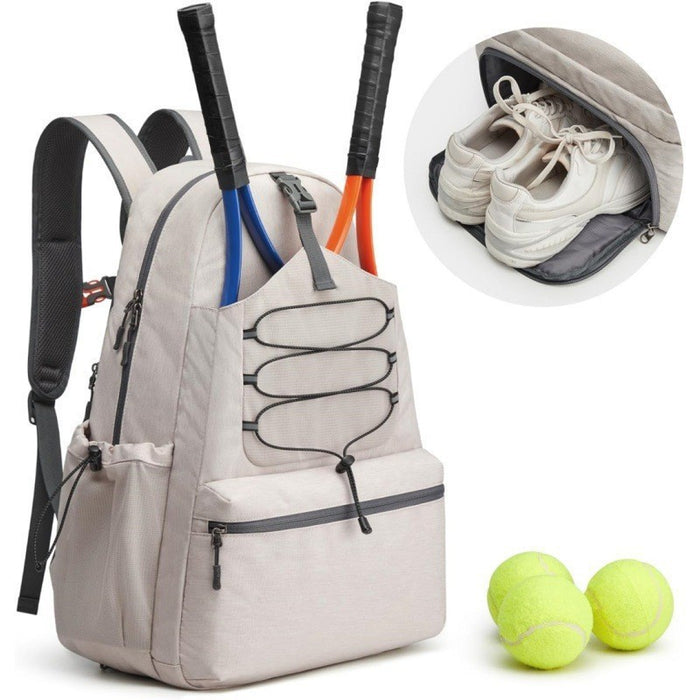 Men's And Women's Tennis Backpack Large Peak Ball Bag Can Hold 4 Rackets With Shoes Compartment