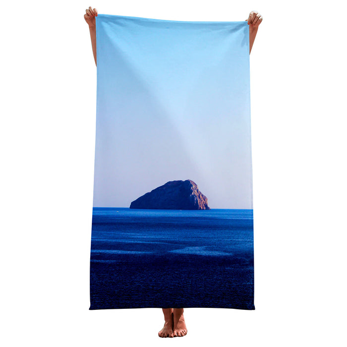 Flat Woven Ultra-fine Fiber Square Beach Towel