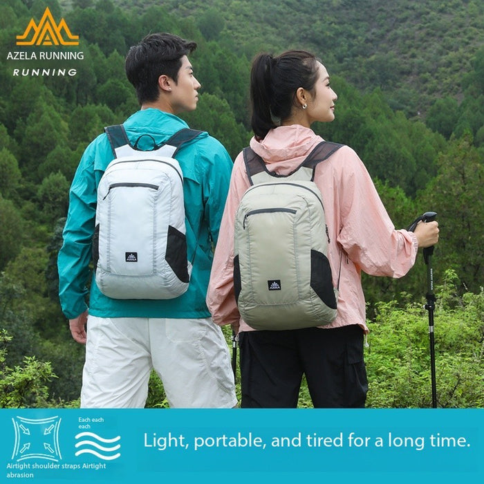 AZELA Lightweight Hiking Backpack, White Outdoor Travel Daypack With Multiple Pockets, Breathable Mesh Straps, Durable Casual Backpack For Men Women Camping Trekking