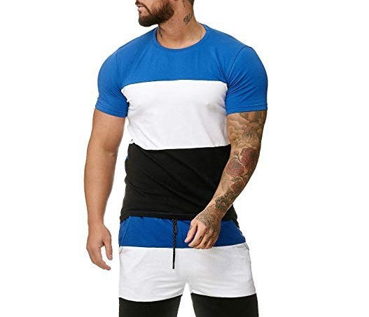T-shirt à manches courtes assorti pour hommes, idéal pour les sports et loisirs de plein air
