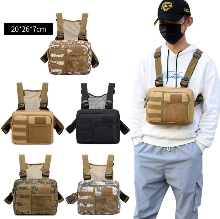Sac de poitrine tactique décontracté pour homme