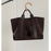 Sac fourre-tout vintage en daim grande capacité
