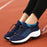 Chaussures de sport pour femmes grandes tailles, chaussettes de sport respirantes et élastiques tissées, style chaussettes de sport tissées.