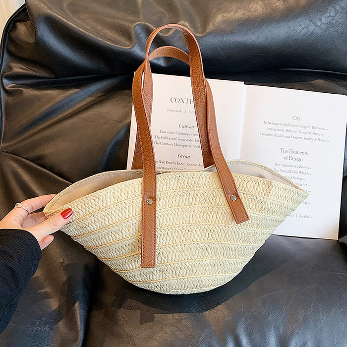 Beach straw hat woven handbag