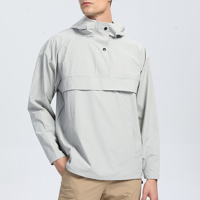 Veste de sport décontractée pour homme, coupe-vent imperméable à séchage rapide, idéale pour l'alpinisme et les activités de plein air.