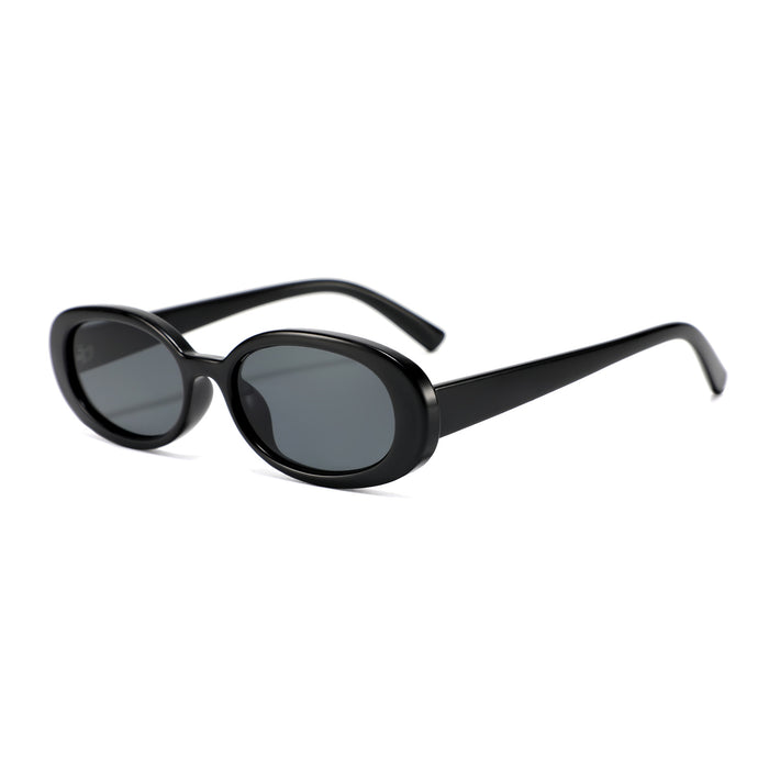 Lunettes de soleil ovales à petite monture, style européen et américain, pour femme.