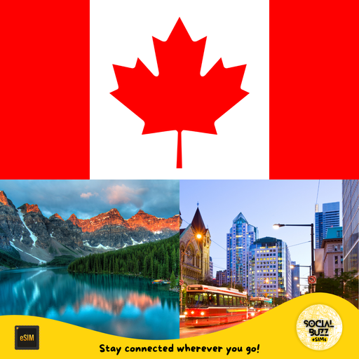 Plan de datos de Internet eSIM de Canadá 