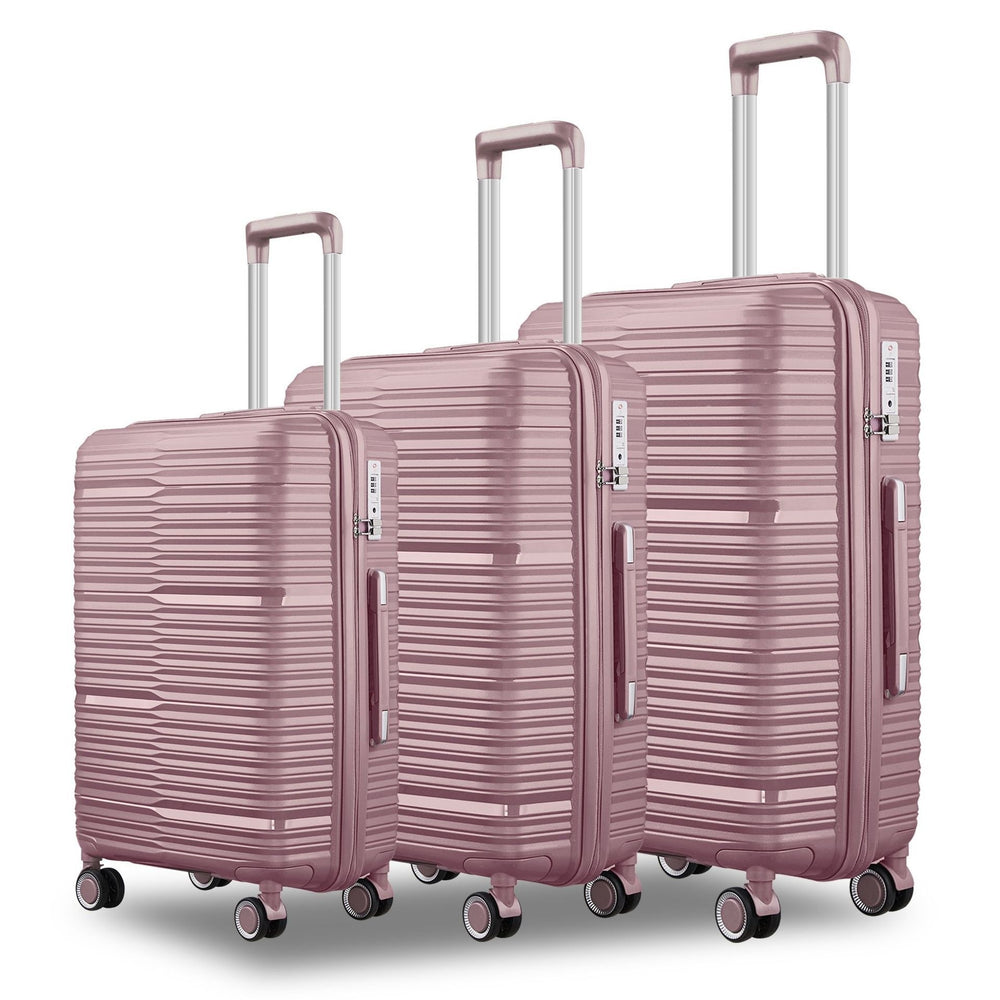 Valise trolley en polypropylène (PP) silencieuse à roulettes universelles de 20 pouces