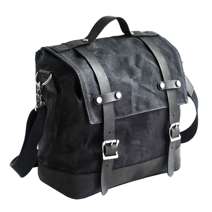 Sacoche latérale de moto en toile épaisse imperméable et de grande capacité