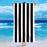 Serviette de plage en microfibre à rayures personnalisées en velours simple face