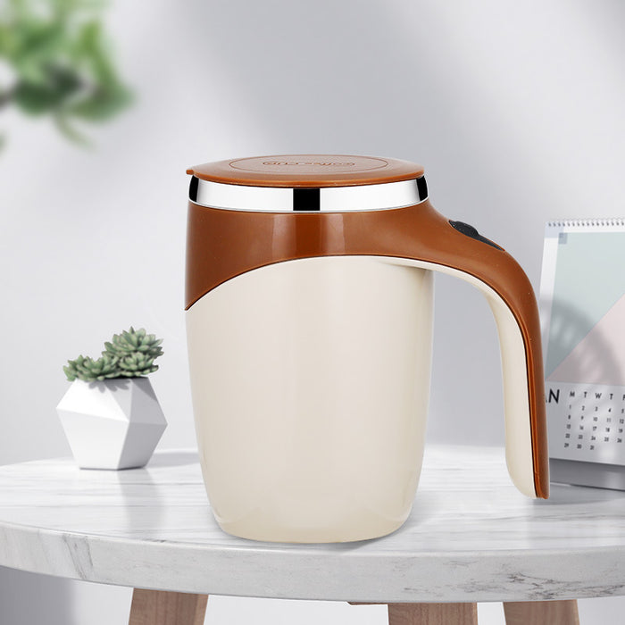 Tasse à café magnétique rotative rechargeable avec agitateur automatique, idéale pour préparer des milkshakes faciles et rapides.