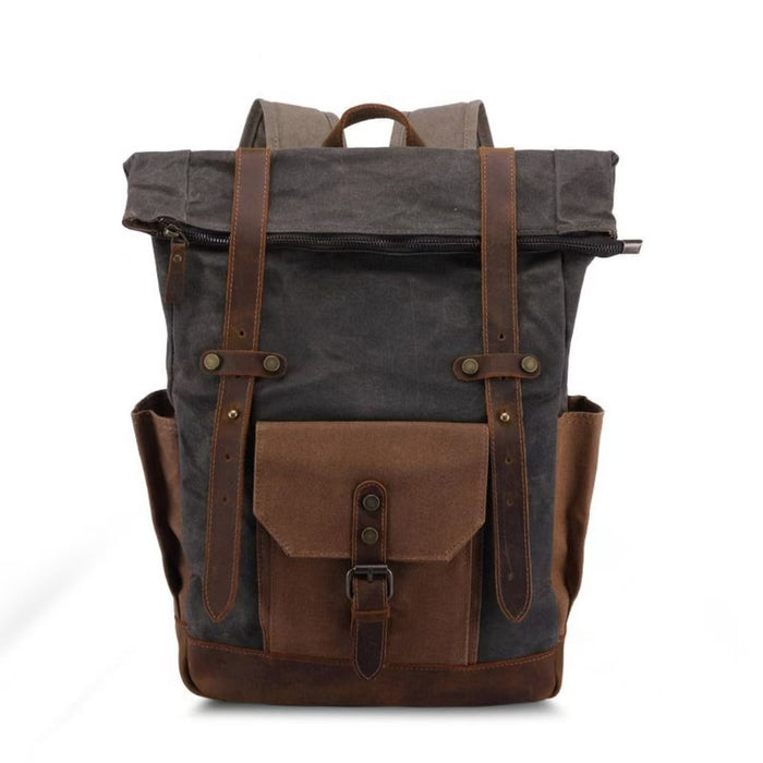 Vintage Oil Wax Waterproof Canvas Traveling Bag