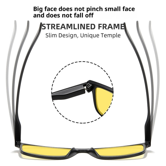HD Night Vision Anti-blue Light Glasses Men's Sunglasses