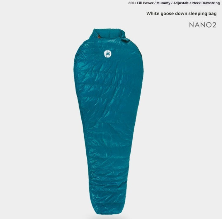 Sac de couchage portable en duvet, épais et chaud, idéal pour les voyages en plein air en automne et en hiver.