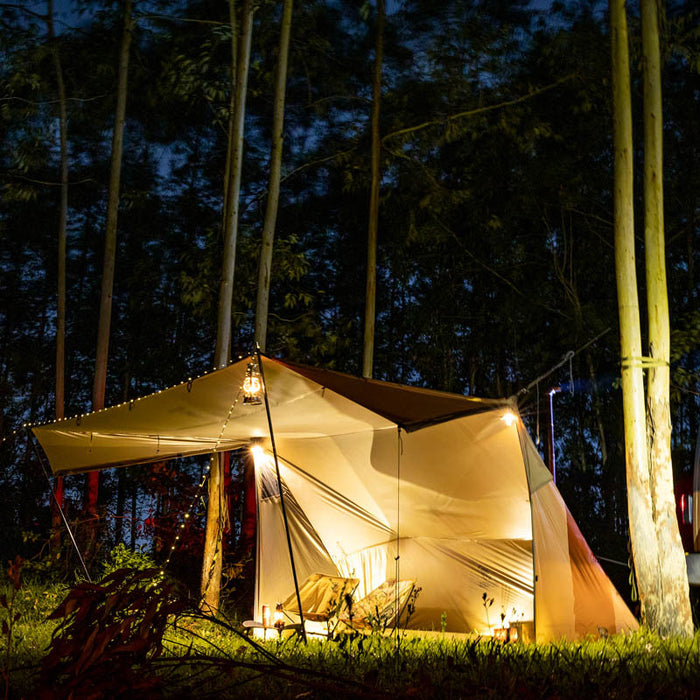 Hamac de cabane en pleine nature, tente de salon d'extérieur