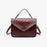 Oil-waxed Leather Vintage New Style Minimalist Fashionable Elegant Womens