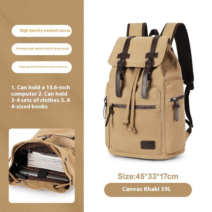 Retro Men's Canvas Backpack Small