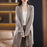 Womens Stylish Loose-fitting Mid-length Knit Cardigan