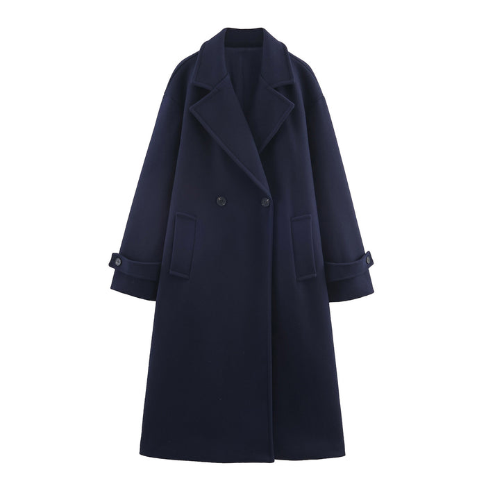 Womens Loose Elegant And Minimalist Long Coat