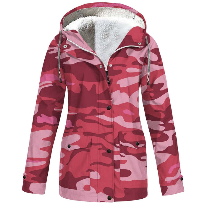 Hooded Camouflage Waterproof Outdoor Shell Jacket Men's And Women's Coats