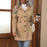 Elegant Single-breasted Woolen Coat Buttons Lapel Mid-length Jacket Temperament Commuter Outwear Clothing For Women