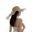 Big Brim Bow Ribbon Beach Hat Summer Outdoor Sun Hat Wave Straw Hat Lace Edge Pearl Sun Hat
