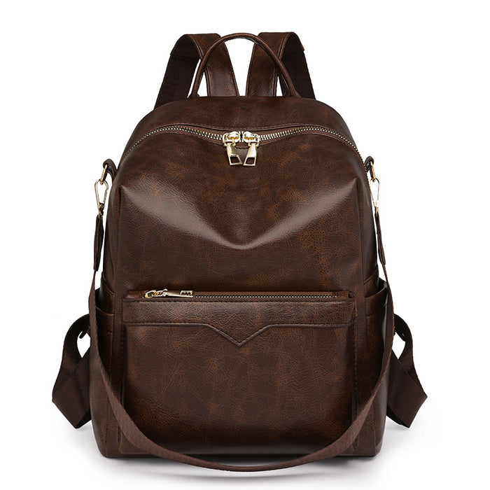 Sac à dos de voyage pour femme, style coréen, en PU souple, grande capacité, polyvalent, nouvelle collection printemps-été