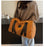 Autumn And Winter New Casual Portable Travel Large Capacity Simple Lambswool Shoulder Crossbody Tote Bag