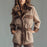 Women's Wear Thickened Lamb Fur Spliced PU Leather Pocket Leather Belt Retro Coat