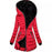 Women's Thick Cotton Coat With A Large Fur Collar