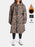 Fleece-lined Hooded Zip-up Leopard-print Coattrench Coat