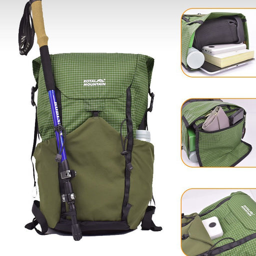 Sac à dos pliable de 25 L, léger et incurvé, conçu pour l'extérieur.