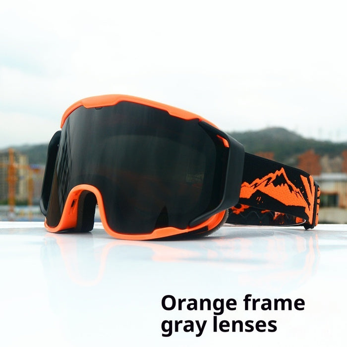 Gafas de esquí de doble capa antivaho con película auténtica