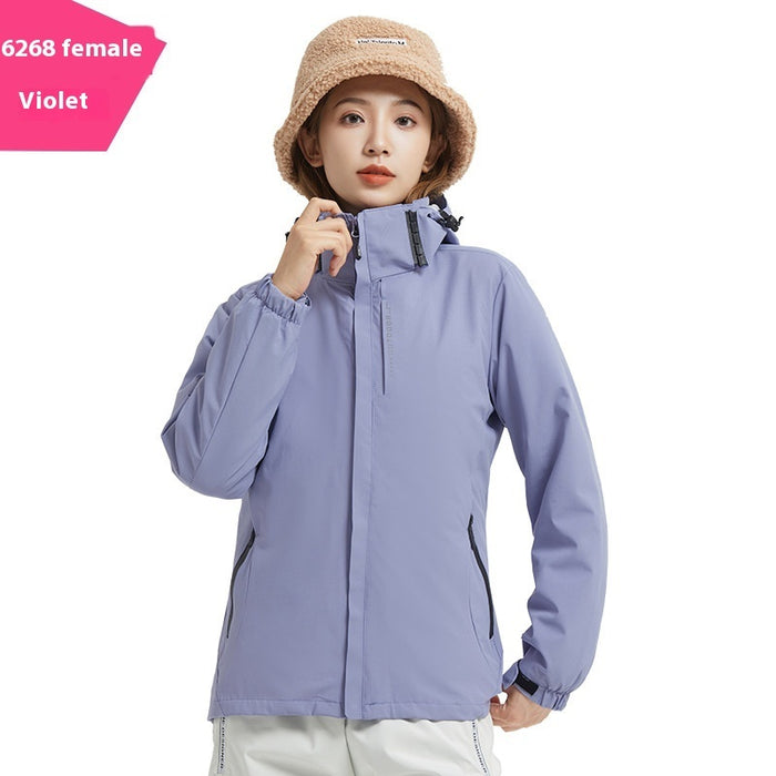 Chaqueta Shell Conjunto de dos piezas Abrigo Forro polar Extraíble Impermeable