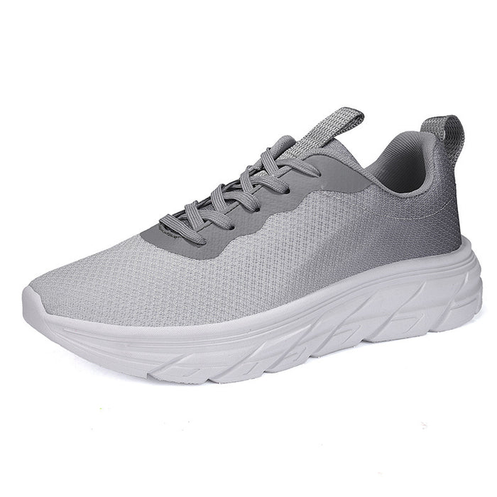 Zapatos de hombre de viaje de malla transpirables y cómodos con plataforma.