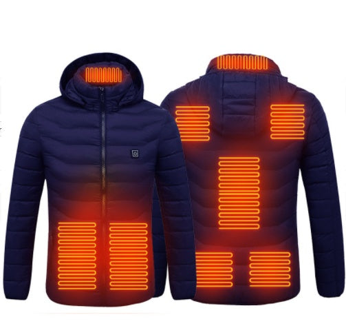 Nouvelle veste chauffante électrique USB en coton, vêtement thermique chauffant, gilet chauffant pour homme, vêtements d'hiver