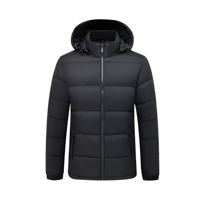 Hooded Cotton Jacket Men's Warm Quilted Jacket