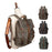 Sac à dos de voyage vintage en toile cirée huilée pour homme