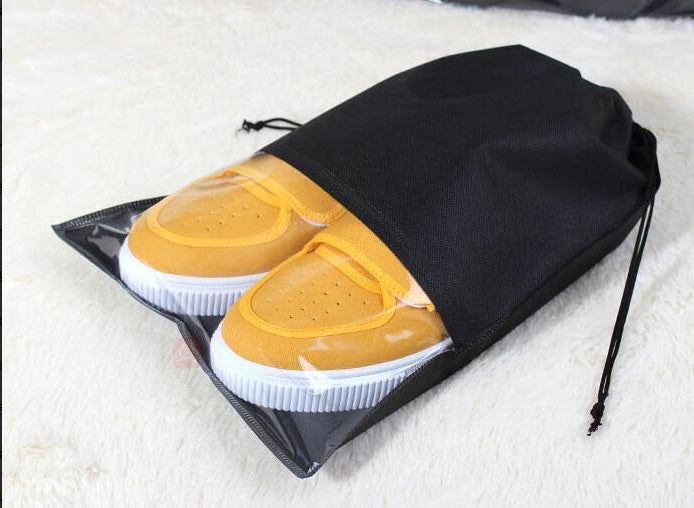 Bolsa impermeable para zapatos de 2 tamaños, bolsa de almacenamiento, bolsa de viaje, bolsa portátil con cordón, organizador, funda, organizador de ropa no tejida 