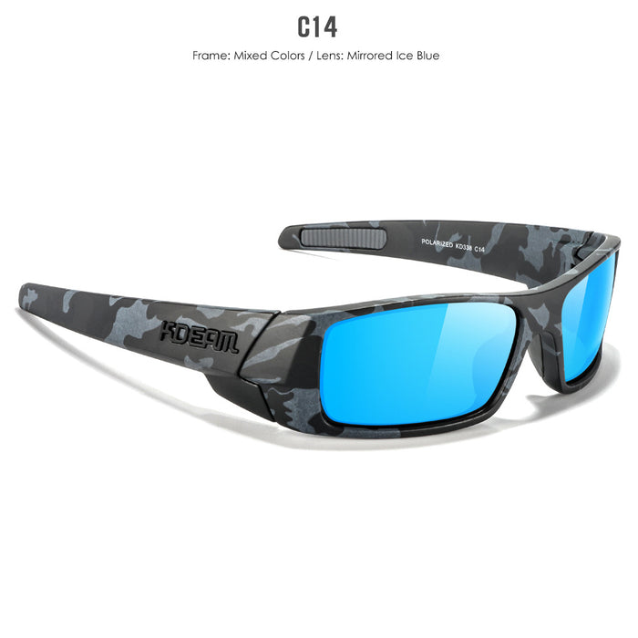 Nouvelles lunettes de soleil polarisées carrées pour sports de plein air, protection oculaire polyvalente, lunettes de soleil colorées