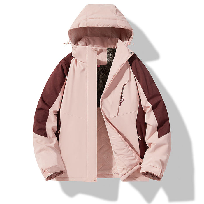 Chaqueta gruesa y cálida acolchada de algodón, resistente al viento y al agua.