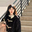 Long Black Toggle Button Wool Coat Women's Woolen Coat