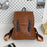 Authentic Leather Tactile Feel Retro Campus Outdoor Travel Backpack