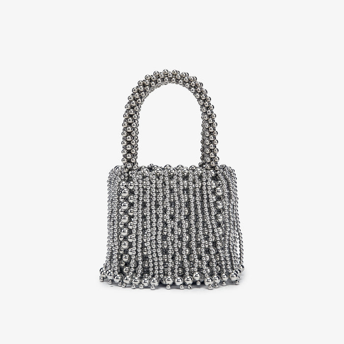 New Dual-color Amber Acrylic Cat-eye Bead Pure Hand-braided Bag