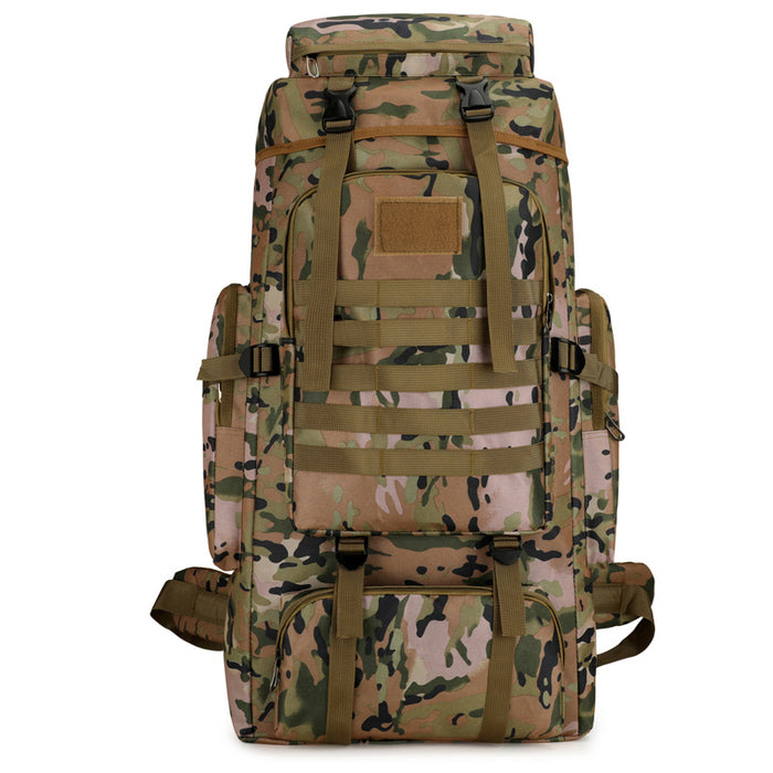 Canvas Large Capacity Backpack Travel Bag Men's Backpack Outdoor Sports Mountaineering Bag Hiking Retro Military Bag