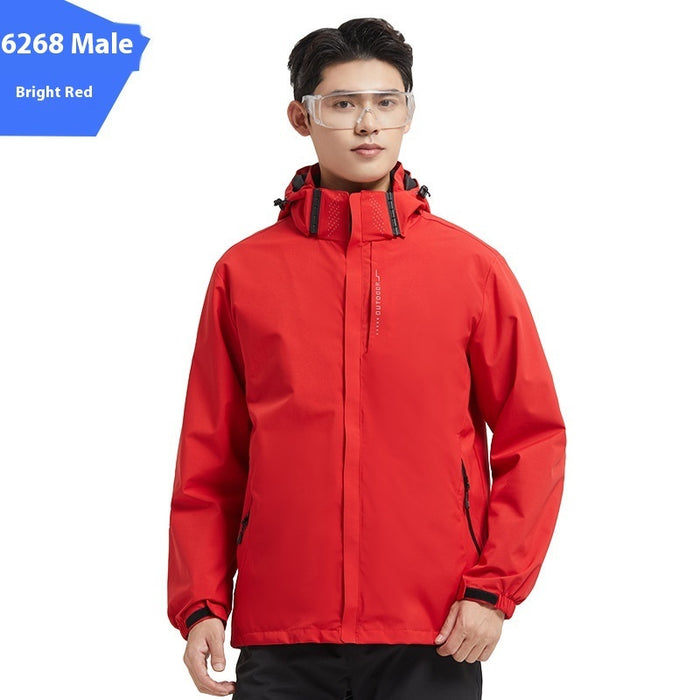 Chaqueta Shell Conjunto de dos piezas Abrigo Forro polar Extraíble Impermeable