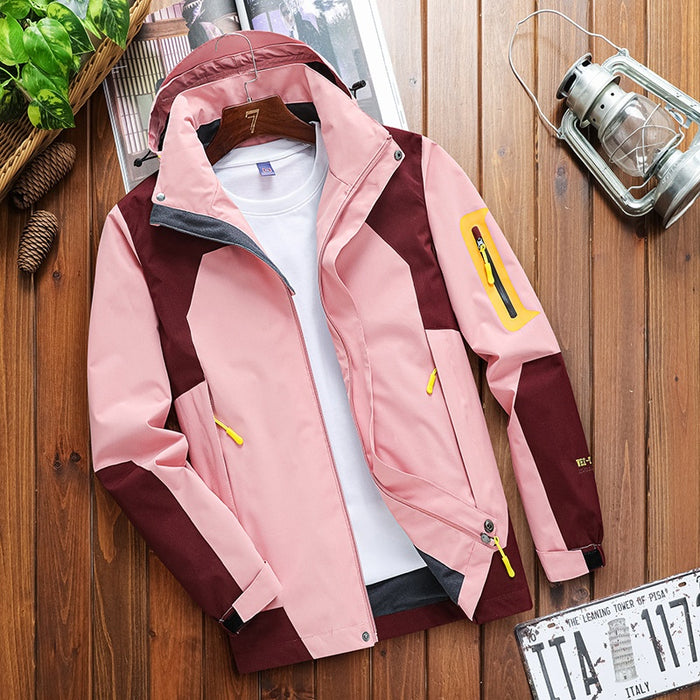 Veste imperméable fine monocouche respirante et coupe-vent pour couple