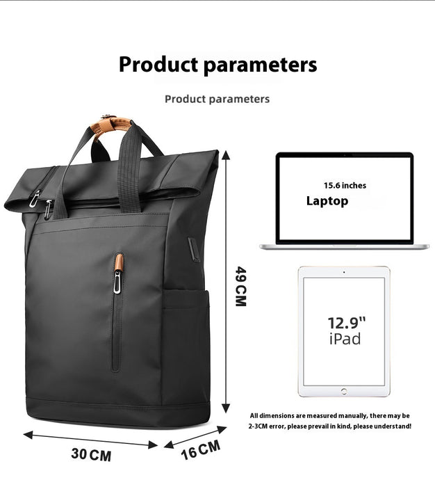 Sac à dos incurvé à fermeture latérale pour homme, idéal pour les loisirs et les déplacements