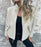 Woolen Lapel Tether Faux Pocket Suit Jacket