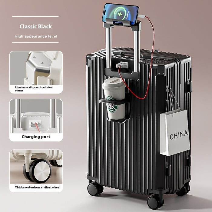 Maleta con ruedas multifuncional anticaídas, gruesa y de gran capacidad.